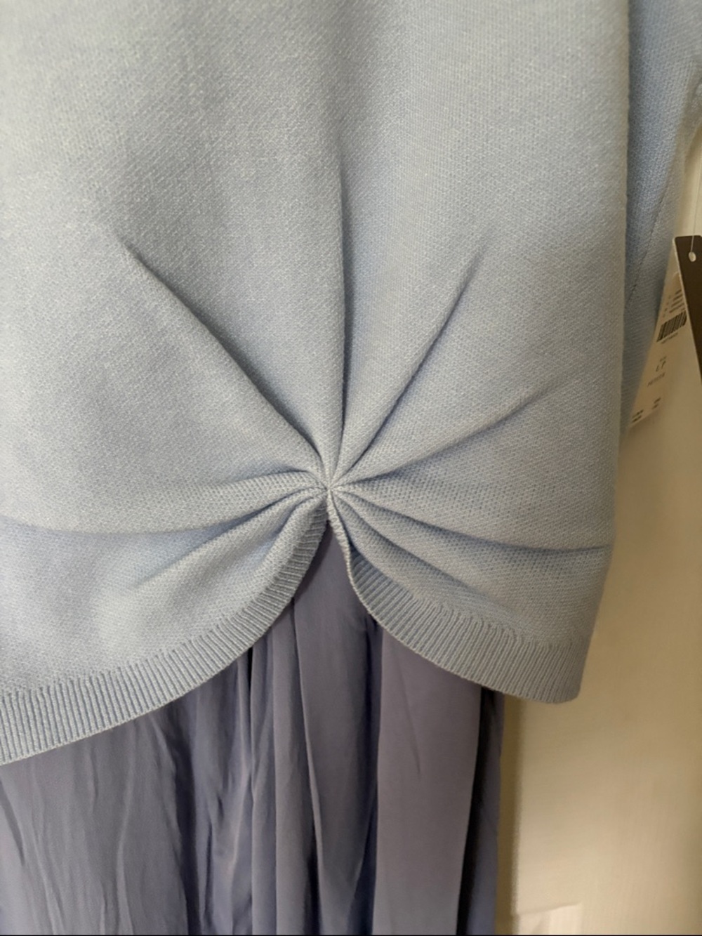 Anthropologie NWT Light Blue Knit Top with Dusty Blue Maxi dress Two-Piece Set - Picture 5 of 12